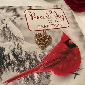 VINTAGE 8K YELLOW GOLD NUGGET HEART PENDANT, 6 GRAMS